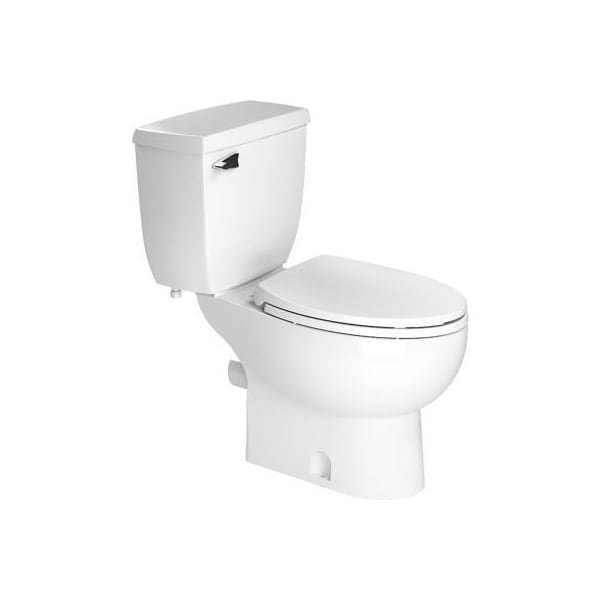 Distribution Point Saniflo Elongated Bowl Rear Discharge w/Seat, White 87 - main